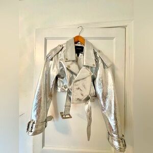New Retrofete Metallic Silver Blazer